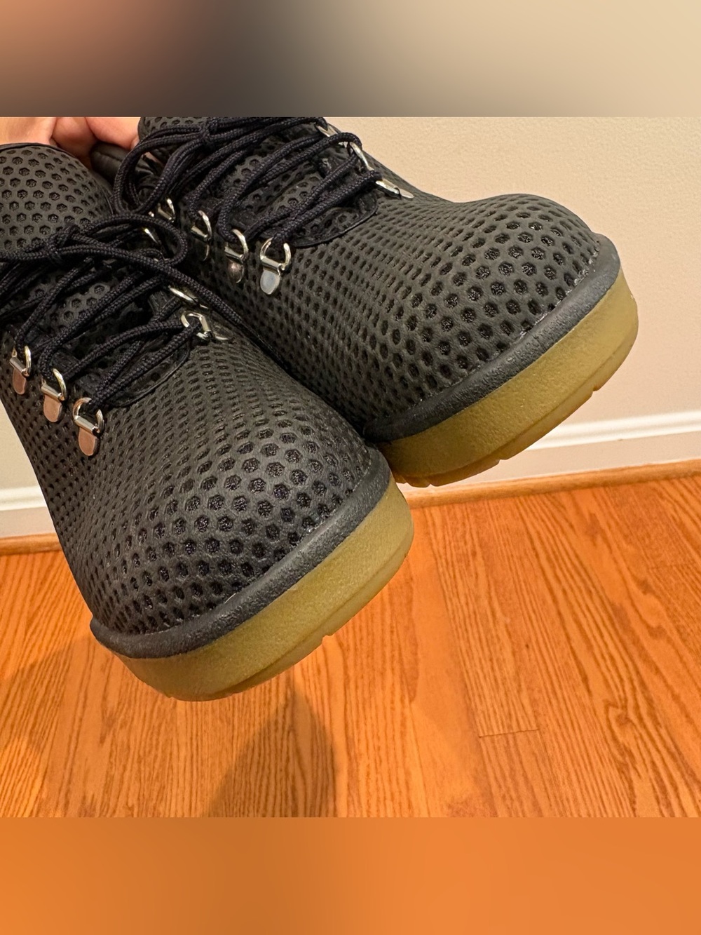 Rare Timberland Vent Tech Boots Size 8.5 Unisex Mesh Hiking Lug Sole Boots Hive - Picture 7 of 11